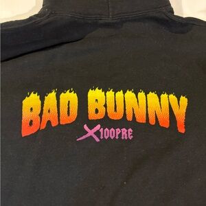 Bad Bunny Black Hoodie from X100PRE 2019 Miami Concert
